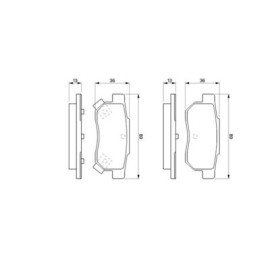 BOSCH 0986461131 Комплект тормозных колодок из 4 шт. дисков BOSCH 0986461131