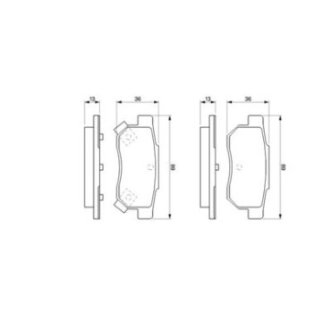 Комплект тормозных колодок из 4 шт. дисков BOSCH 0986461131