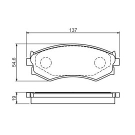 BOSCH 0986461139 Комплект тормозных колодок из 4 шт. дисков BOSCH 0986461139