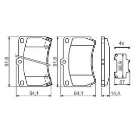 Комплект гальмівних колодок - дискові BOSCH 0986461141