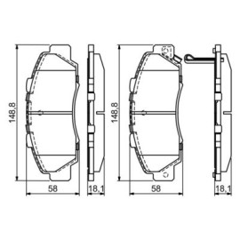 BOSCH 0986461142 Комплект тормозных колодок BOSCH 0986461142