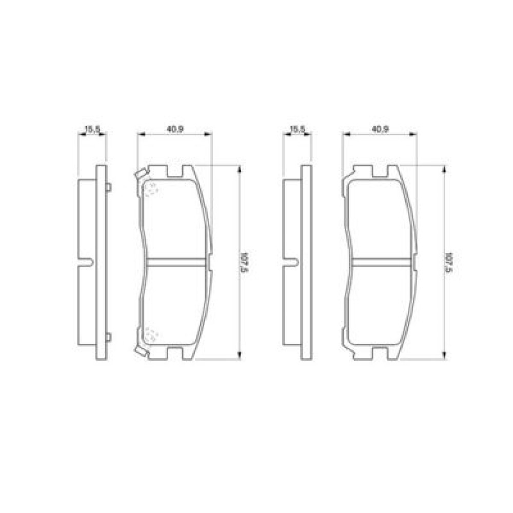 Комплект гальмівних колодок - дискові BOSCH 0986461145