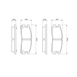 Комплект гальмівних колодок - дискові BOSCH 0986461145