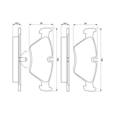 Комплект тормозных колодок BOSCH 0986461752
