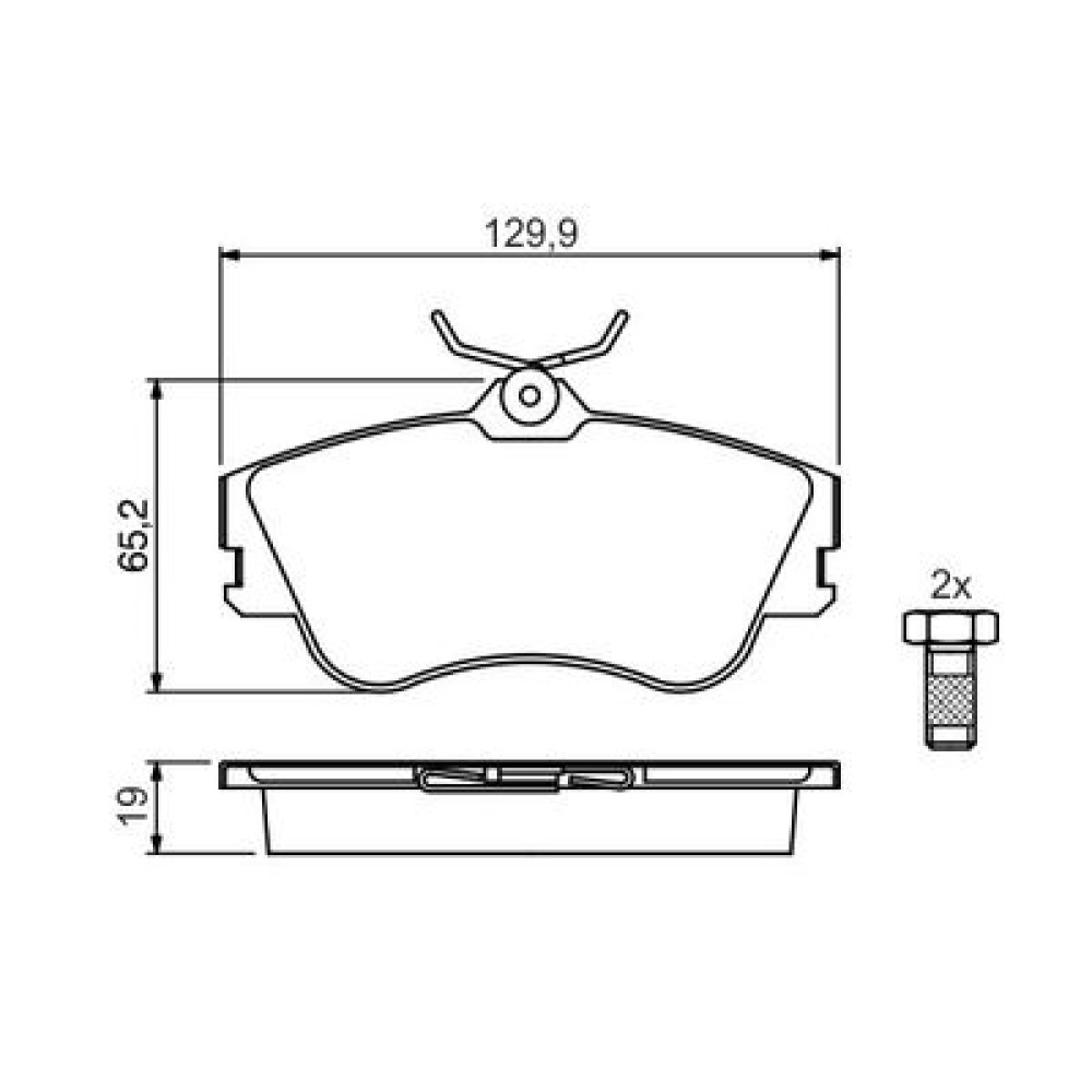 Комплект гальмівних колодок - дискові BOSCH 0986461753