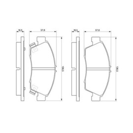 BOSCH 0986461759 Комплект тормозных колодок BOSCH 0986461759