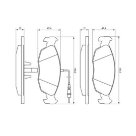 Комплект гальмівних колодок з 4 шт. дисків BOSCH 0986461764