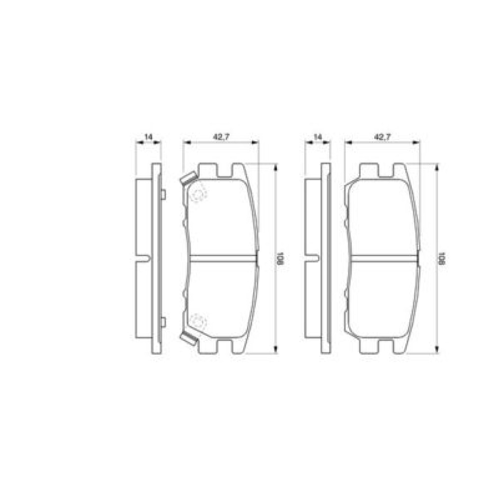 Комплект тормозных колодок из 4 шт. дисков BOSCH 0986461768