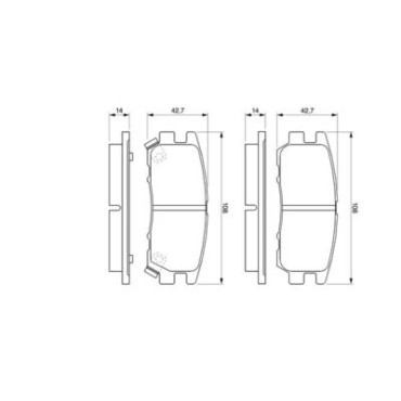 Комплект тормозных колодок из 4 шт. дисков BOSCH 0986461768