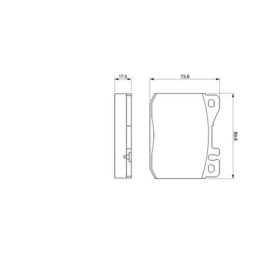 Комплект тормозных колодок BOSCH 0986463412