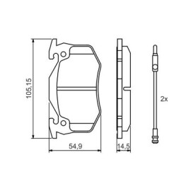 BOSCH 0986466346 Комплект тормозных колодок из 4 шт. дисков BOSCH 0986466346