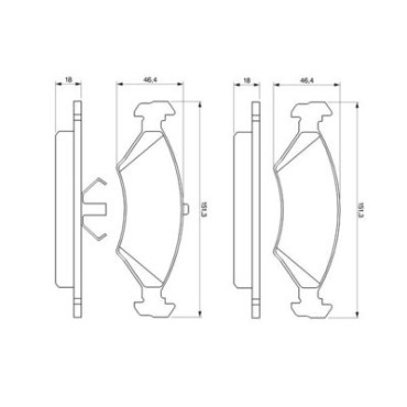 Комплект тормозных колодок BOSCH 0986466402