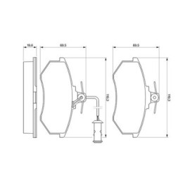 Комплект тормозных колодок BOSCH 0986466693