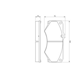 Комплект тормозных колодок из 4 шт. дисков BOSCH 0986467841