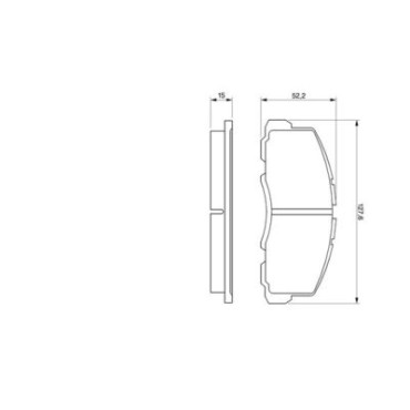 Комплект гальмівних колодок з 4 шт. дисків BOSCH 0986469550