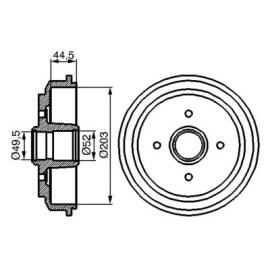 Гальмівний барабан BOSCH 0986477149