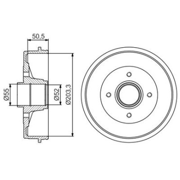 Гальмівний барабан BOSCH 0986477172
