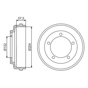 Тормозной барабан BOSCH 0986477204