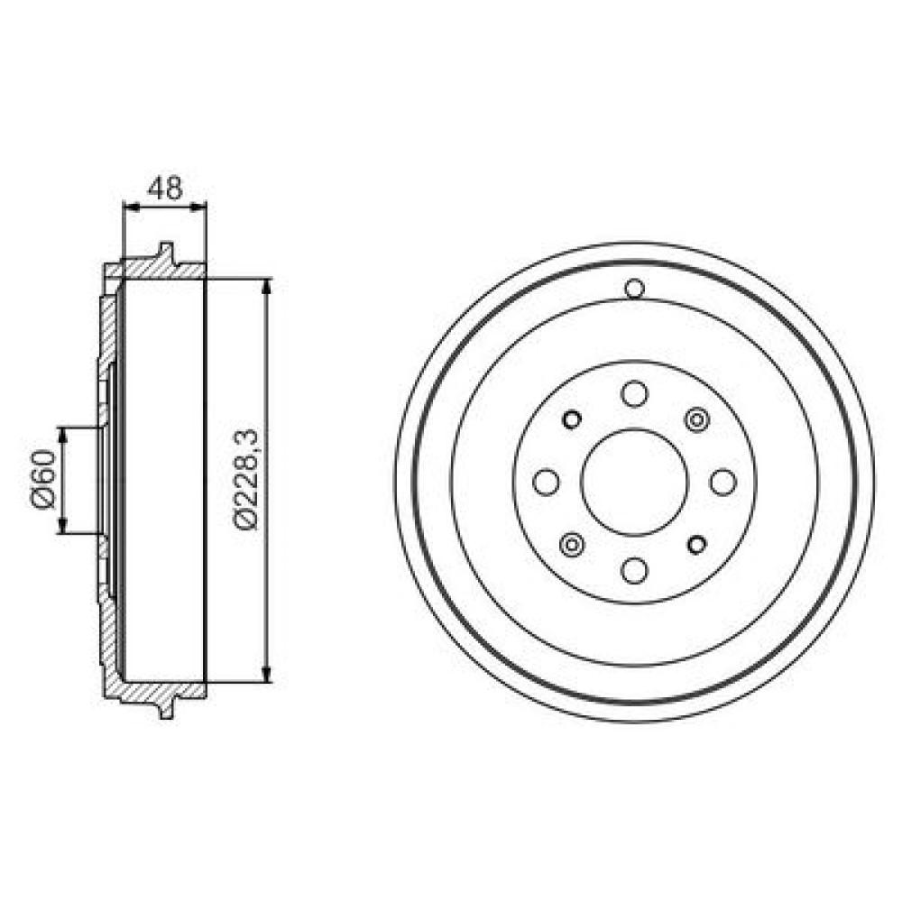 Гальмівний барабан BOSCH 0986477208