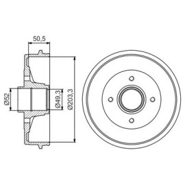 Гальмівний барабан BOSCH 0986477211
