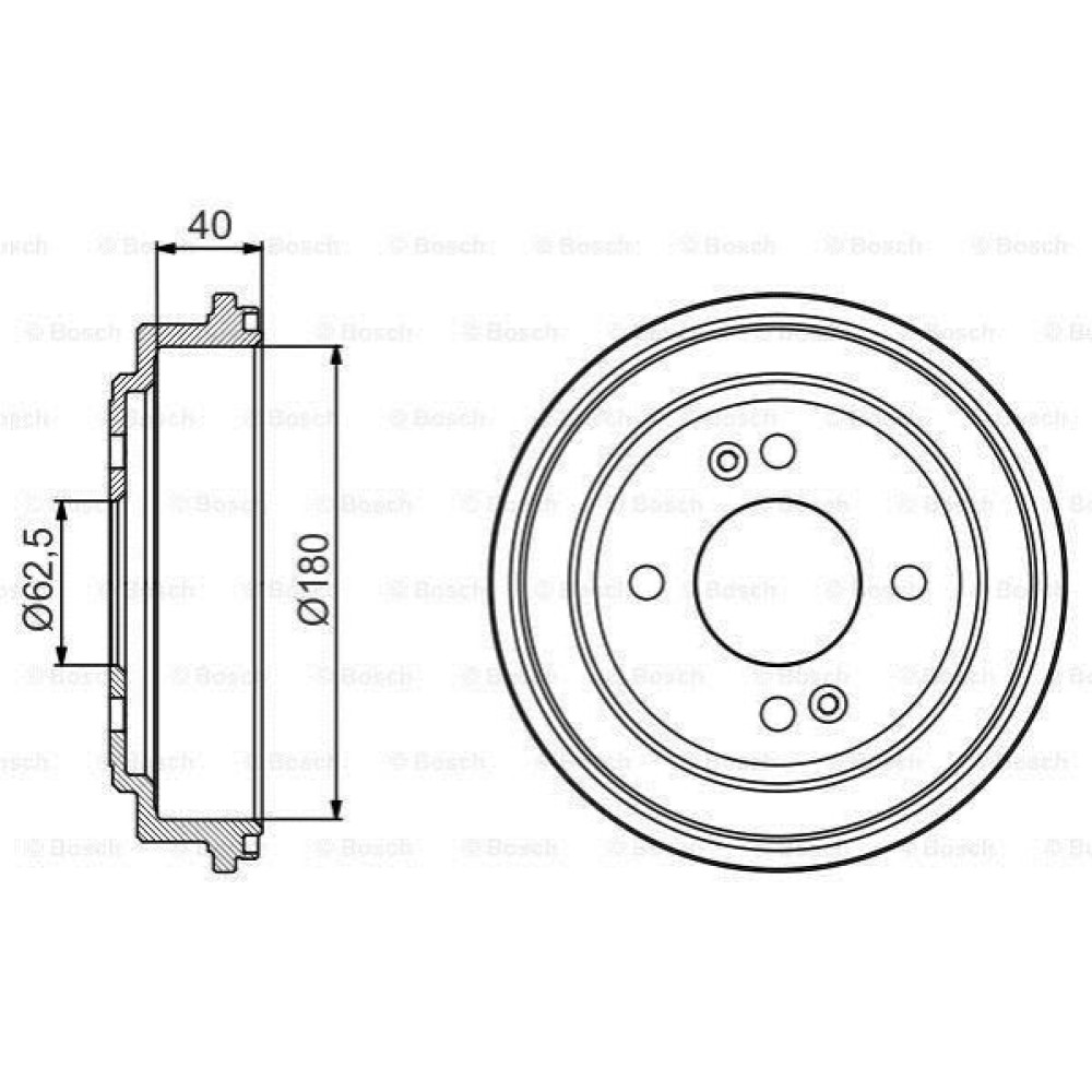 Барабан гальмівний BOSCH 0986477216