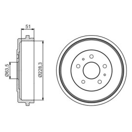 Гальмівний барабан BOSCH 0986477219