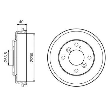 Гальмівний барабан BOSCH 0986477240