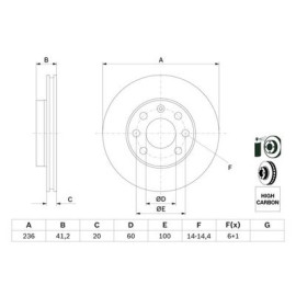 Диск тормозной BOSCH 0986478192