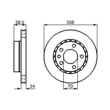 Гальмівний диск BOSCH 0986478265