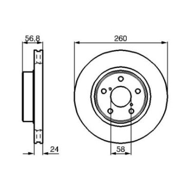 Диск тормозной BOSCH 0986478293