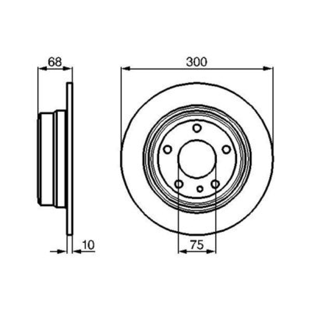 Тормозной диск BOSCH 0986478323
