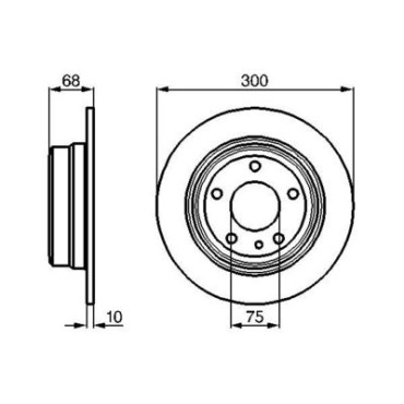 Гальмівний диск BOSCH 0986478323