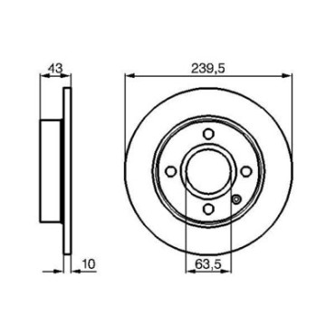 Гальмівний диск BOSCH 0986478501