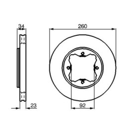 Диск тормозной BOSCH 0986478568