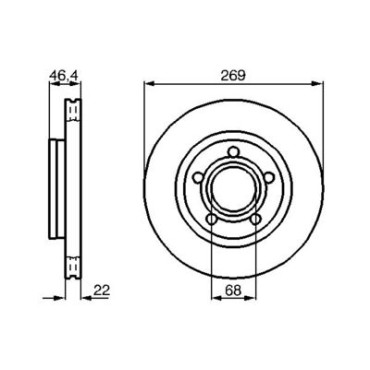 Диск гальмівний BOSCH 0986478574