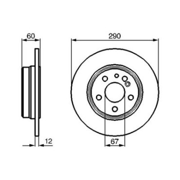 Тормозной диск BOSCH 0986478607