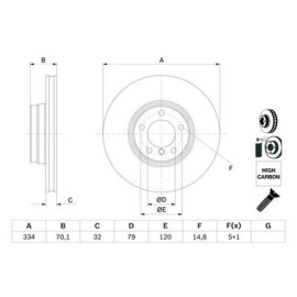 Гальмівний диск BOSCH 0986478623
