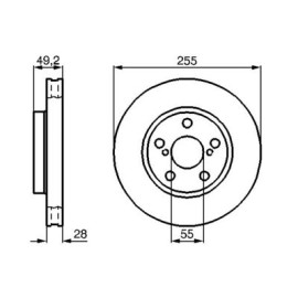 BOSCH 0986478858 Гальмівний диск BOSCH 0986478858
