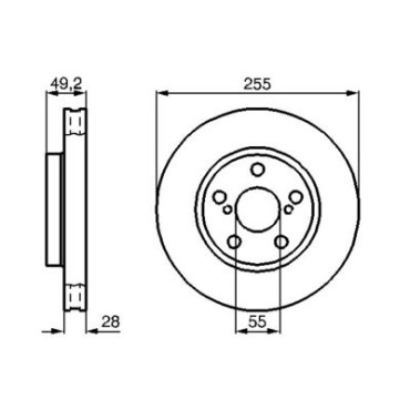 Гальмівний диск BOSCH 0986478858