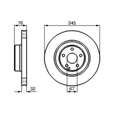 Тормозной диск BOSCH 0986478964