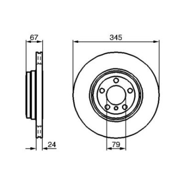 Гальмівний диск BOSCH 0986479005