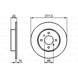 Диск тормозной BOSCH 0986479105