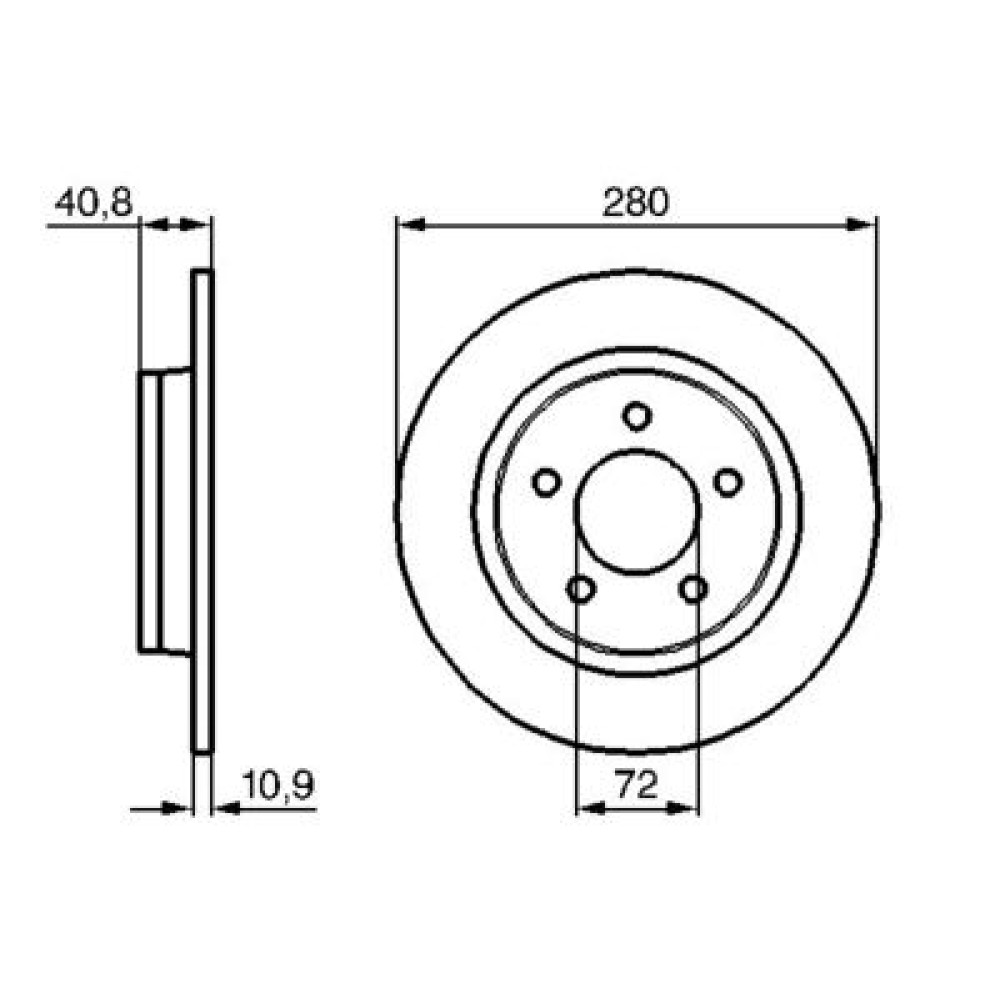 Диск гальмівний BOSCH 0986479181