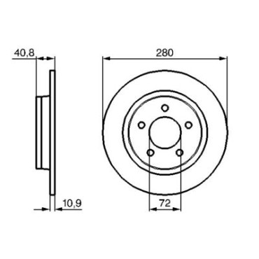 Диск тормозной BOSCH 0986479181