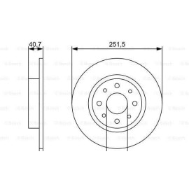 Диск тормозной задний BOSCH 0986479502