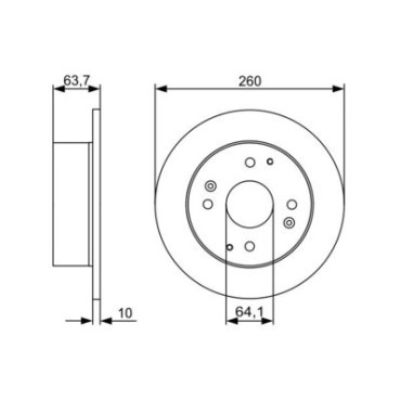 Тормозной диск BOSCH 0986479504