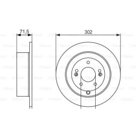 Диск тормозной задний BOSCH 0986479509