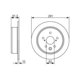 BOSCH 0986479657 Диск тормозной задний BOSCH 0986479657