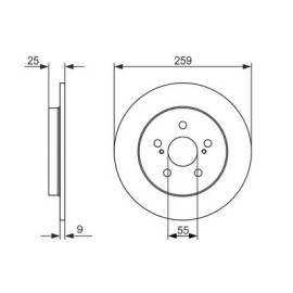 BOSCH 0986479721 Диск гальмівний BOSCH 0986479721