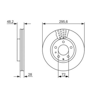 Гальмівний диск BOSCH 0986479758